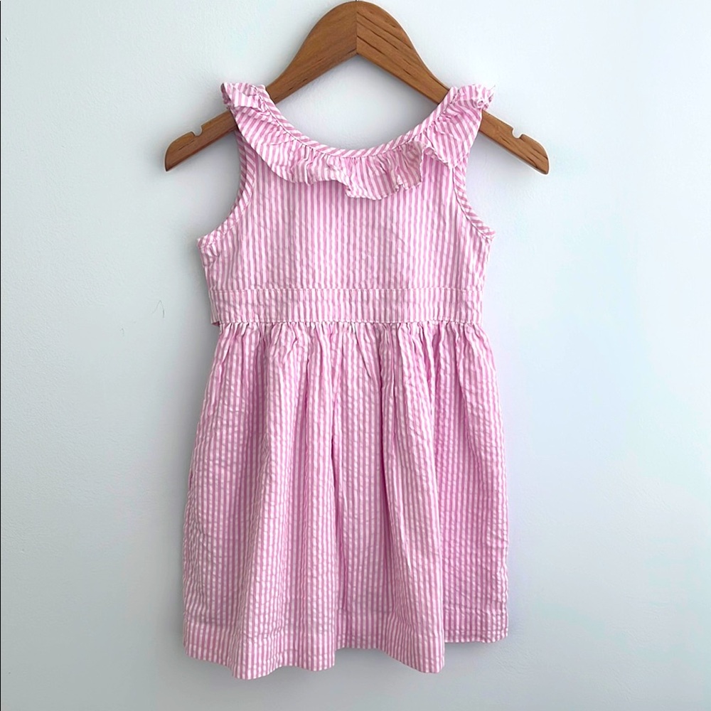 Classic Prep pink seersucker dress